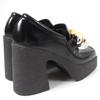 Stella McCartney loafers Chain detail chunky heel black leather Women 38 810103 Used