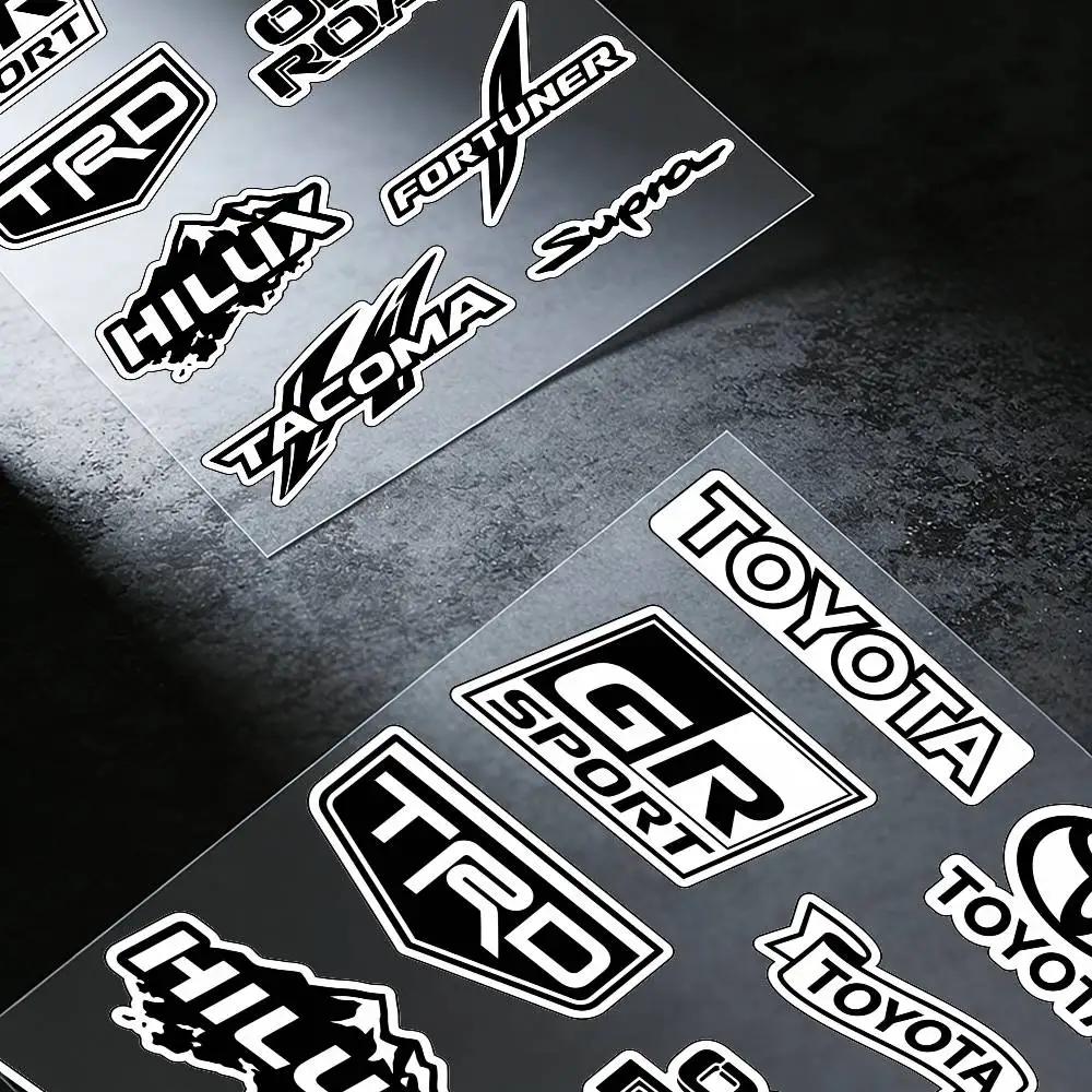 FOR TOYOTA TRO Universal Multi-Purpose Reflective Waterproof Stickers Scratch Conceal For Auto Bike Helmet Mug Fridge Decoration
