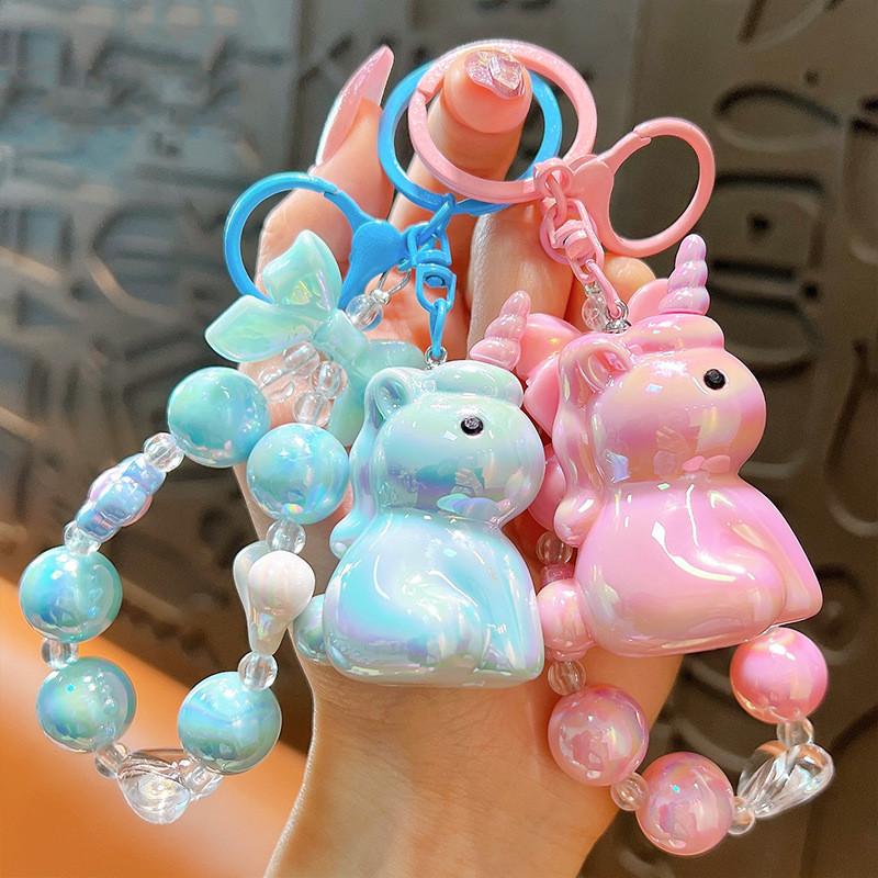Fashion Cartoon Unicorn Phone Chain Cute Bag/Phone Pendant Couple Keychains Gifts Women for Jewelry Bag Charm