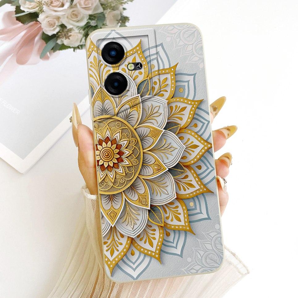 Phone Case For Tecno Pova Neo Neo3 LH6n LE6 Casing Liquid Silicone Cartoon Dragon Funny Cat Seabeach Pattern Back Cover