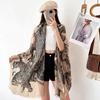 American Retro Leopard Shawl Women's Summer Old Money Style Light Luxury Fashion Temperament Scarf High-end Leopard Print Silk Scarf
