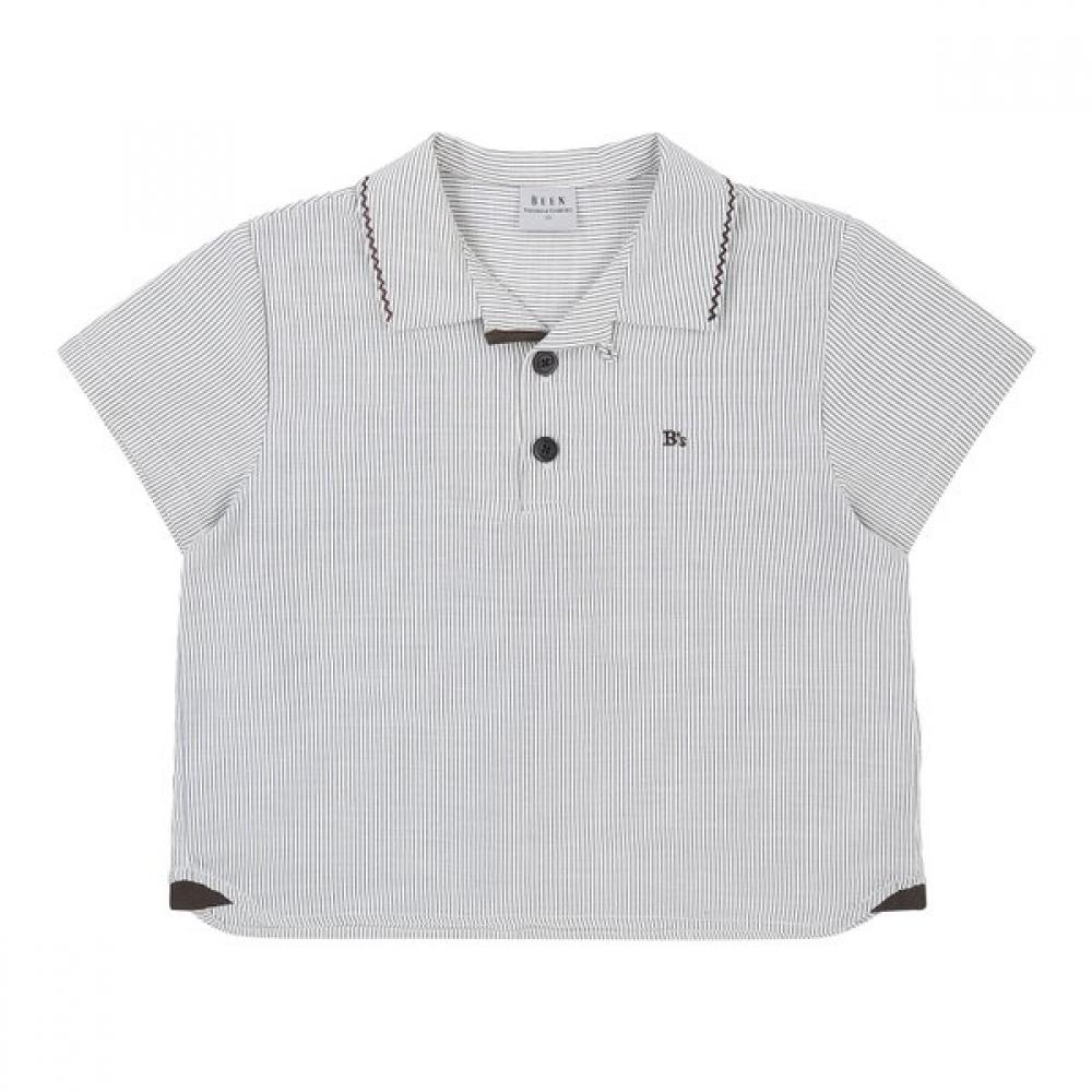 The Coffee Bean   Tea Leaf Ivory Stripe Half Open Shirt Bz33bl01iv Ivory/145