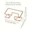 1pc Simple Iron Office Desktop Business Card Storage Box (Gold, Rose Gold, Black, Silvery)