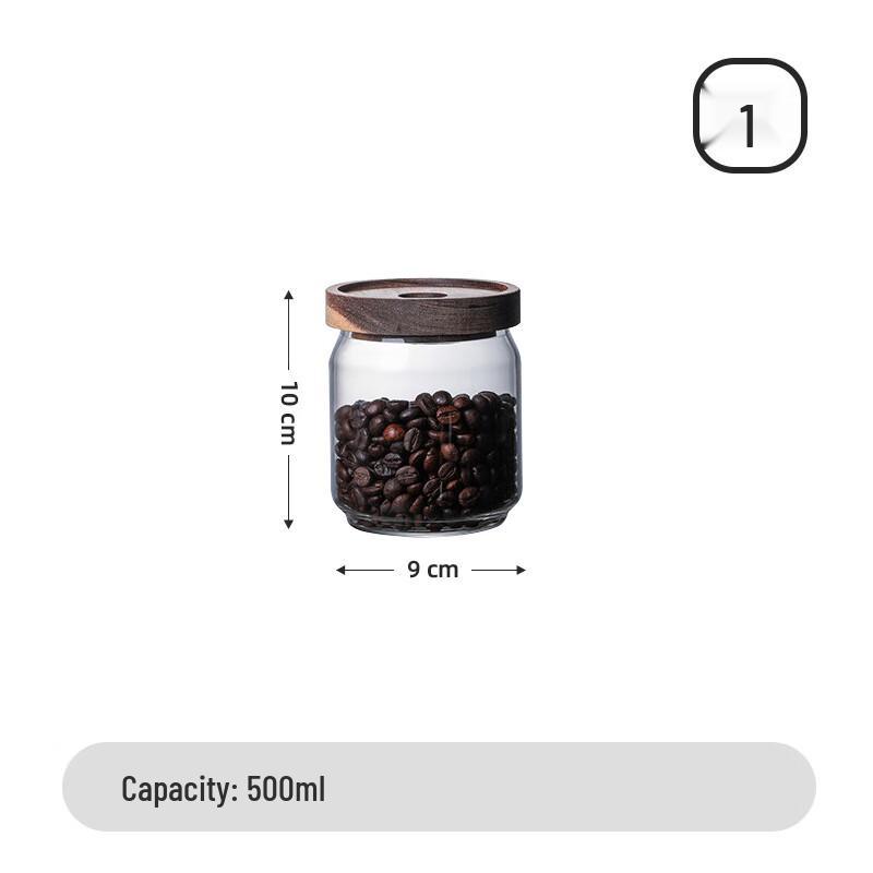 Glass Food Storage Jar with Acacia Wood Lid