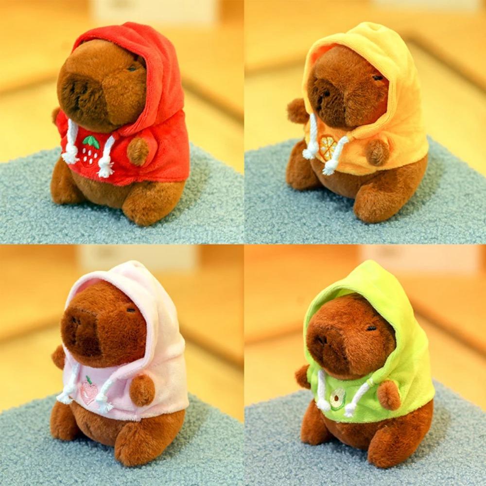 peluches Capybara Plush Keychain Bag Pendant Hanging Decoration Cute Stuffed Doll Toy Desktop Doll Ornament Car Keyring Kid Gift