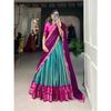 Indian Designer Kanjivaram Lehenga Dupatta Set Wedding Wear Lehenga Choli Dress