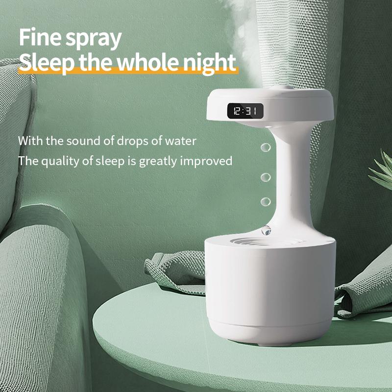 Air Humidifier Water Droplet Anti-Gravity Ultrasonic Cool Mist Maker Weightless Sprayer with LED Night Light