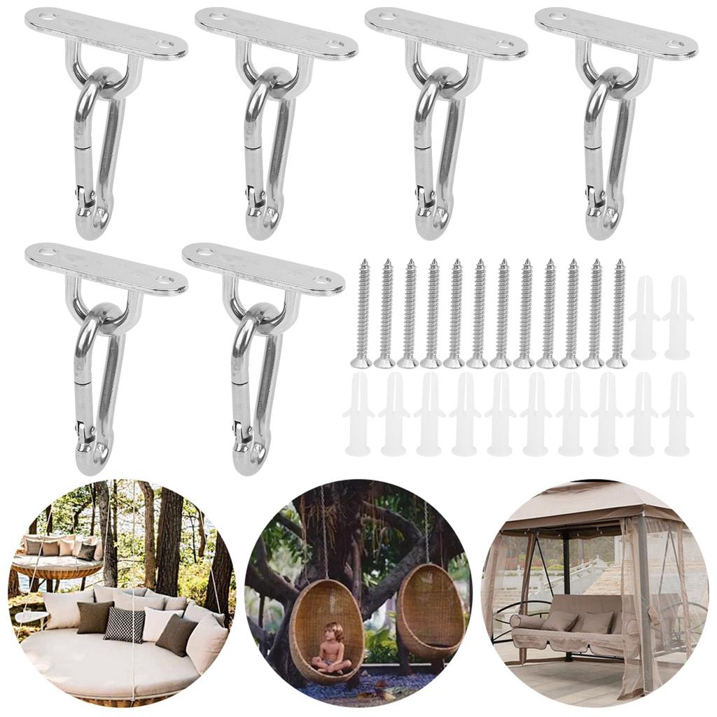 Stainless Steel  Plate Fixed Hook Buckle for Yoga Hanging Swing Hanger Hammock Accessory