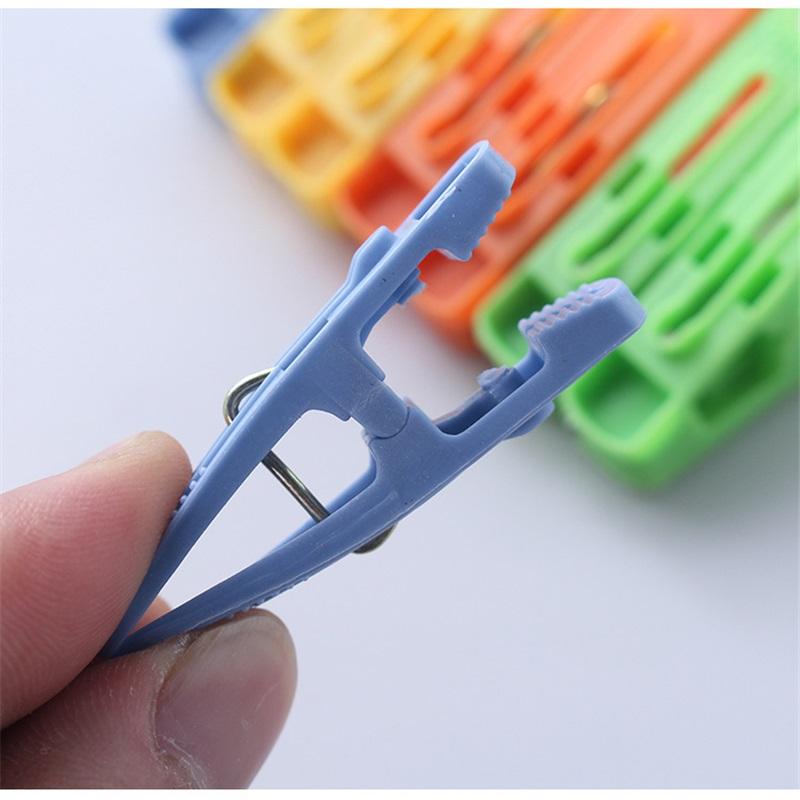 20PCWindproof Plastic Laundry Clips, Heavy Duty Clothes Pegs, Household Sock Quilt Underwear Drying Fixing Clamps