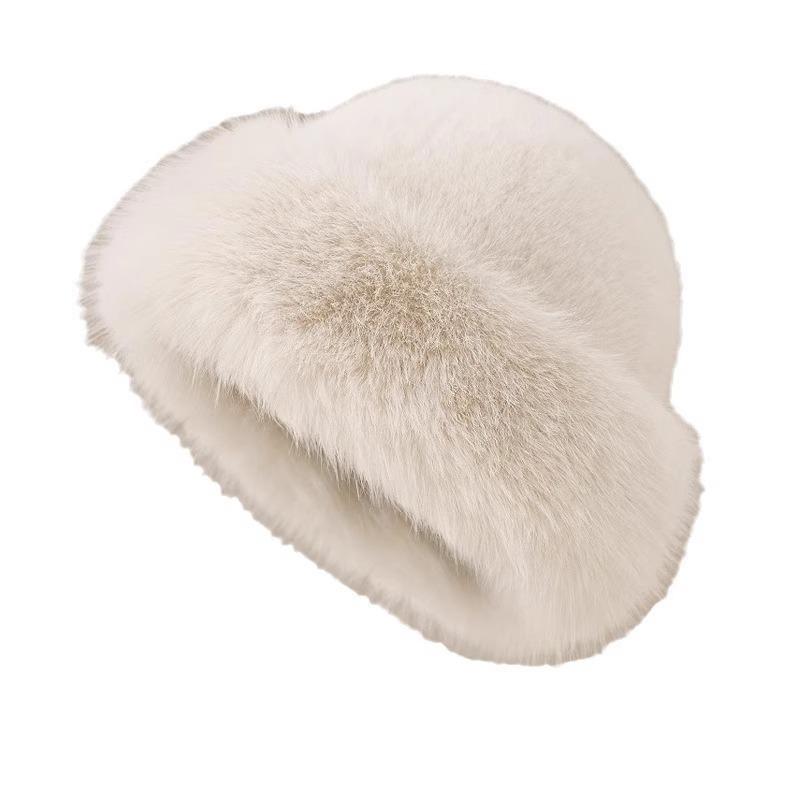 Winter Warm Ear Protection Plush Basin Hat Men and Women Mongolian Windproof Cold Bucket Hat Versatile Bucket Hat