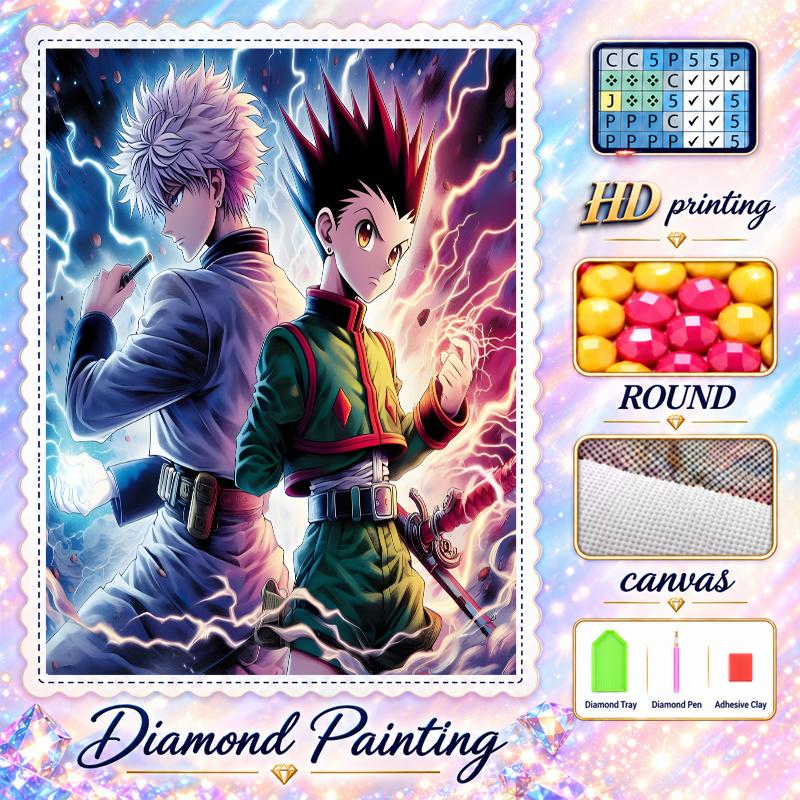 Hunter X Hunter Diamond Painting Kit 5D Full Drill DIY Diamond Mosaic Wall Art Home Decor
