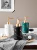 Gold Marble Ceramic Dispenser for Liquid Soap, Gel, or Shampoo