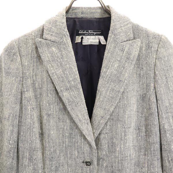 Salvatore Ferragamo Сделано в Италии Юбочный костюм Комплект 38 Черный Пиджак Женский Б/у