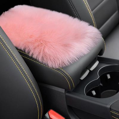 Housse Souple pour Accoudoir de Voiture Peluche Douce et Agréable pour la Peau Coussin Protecteur de Boîte à Siège de Console Centrale Accessoires Auto