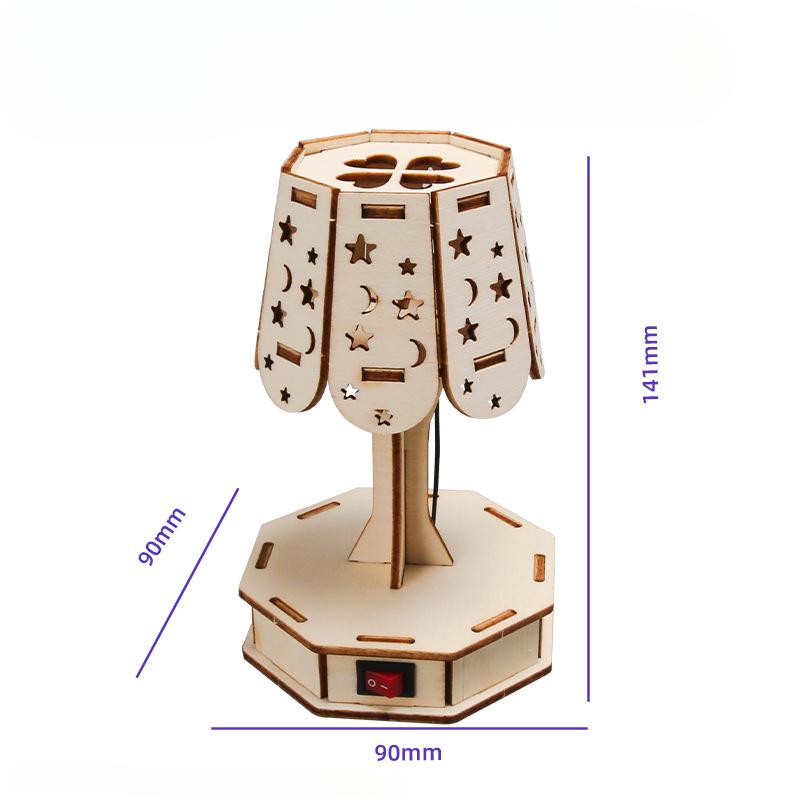 1set Technology Small Production Seven-color Light Small Table Lamp Experiment Hand-assembled Children's Science and Education Toys