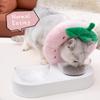1pc Strawberry Shaped Adjustable Pet Cone Collar Anti-Lick Cat Kitten Shame Circle Cat Recovery Cone Collar for After Surgery