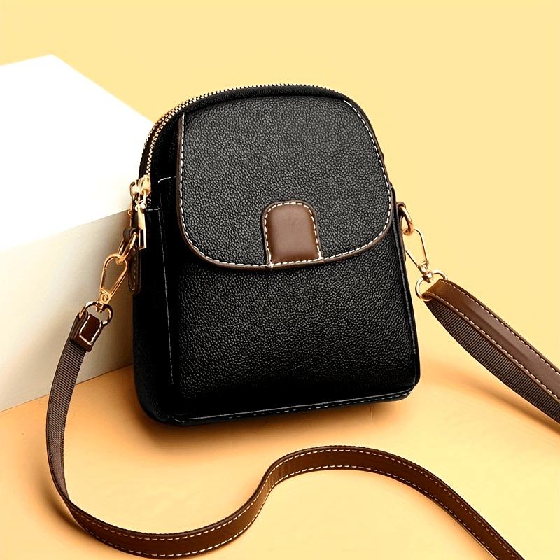 Womens Mini Crossbody Phone Bag - Stylish Secure Phone Pouch with Multi-Layer Coin Purse for Everyday Convenience