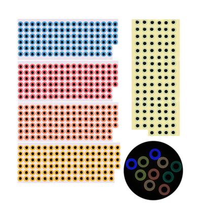 500PCS 3D epoxidové Fish Eyes Luminous Fishing Streamer Návnada Jig Návnada Craft Eyes with Stick Back