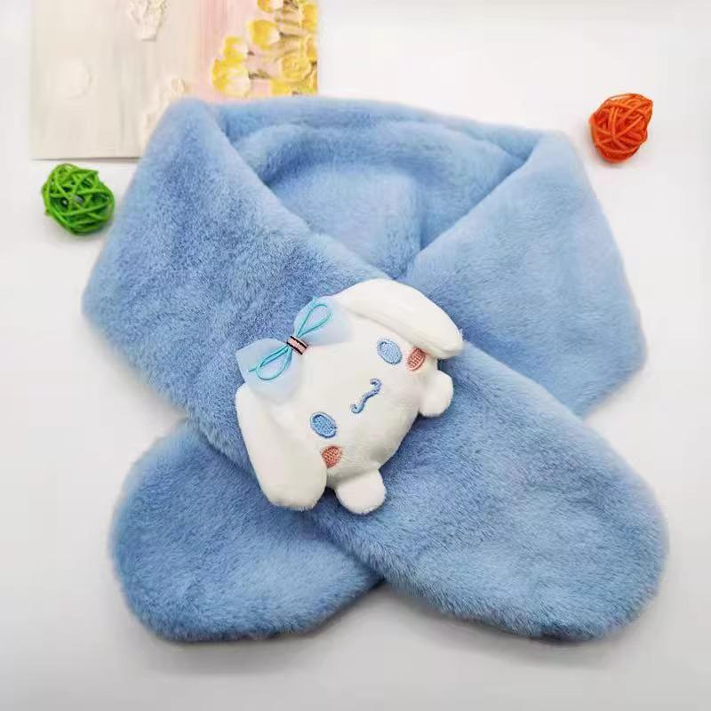 Super Cute Baby Fleece Lined Cartoon Scarf: Cozy Autumn/Winter Neck Warmer for Kids