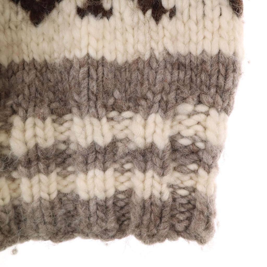 COWICHAN INDIAN 90s Old Cowichan Jacket Gray Knit Men's Used