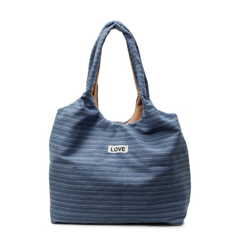 Printed one-shoulder environmentally friendly shopping bag, flower cloth storage, large-capacity one-shoulder handbag, portable canvas bag