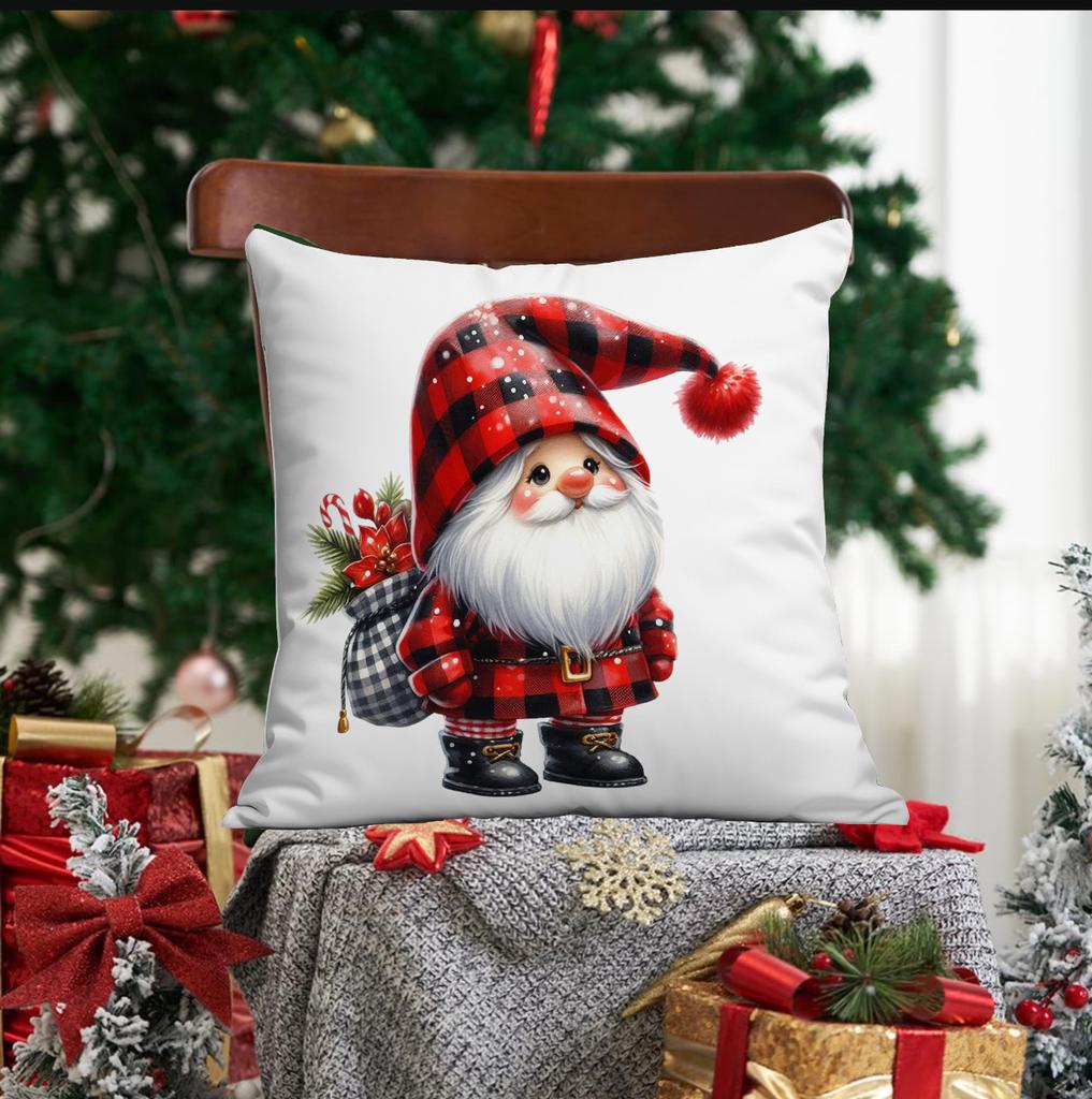 New Christmas Pillow Cover Red Plaid Creative Print Home Living Room Sofa Pillow Cover Premium Durable Quality