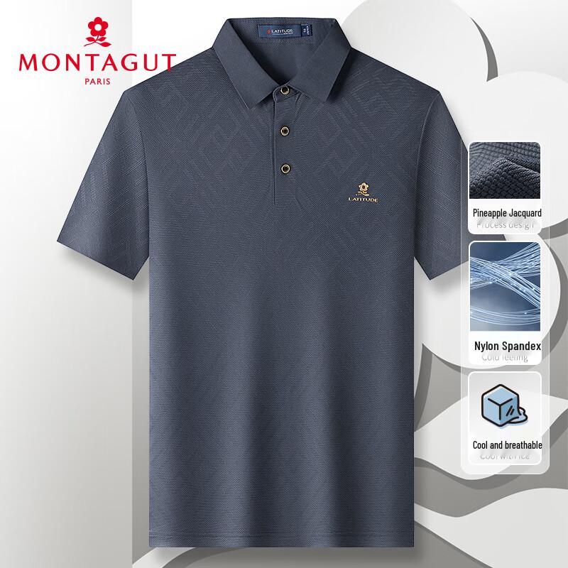 MONTAGUT Men s Breathable Short-Sleeve Polo Shirt 56