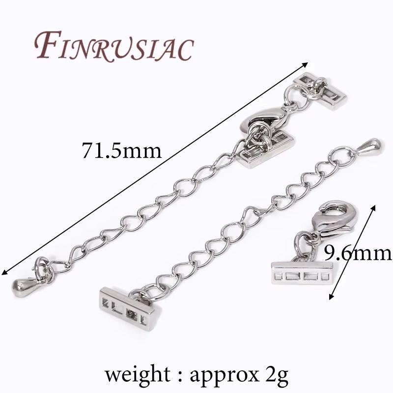 2 Sizes 18K Gold Plated Lobster Clasp with Extension Chain Connector For Jewelry Making,DIY Multi-row Pearl Necklace Accessories