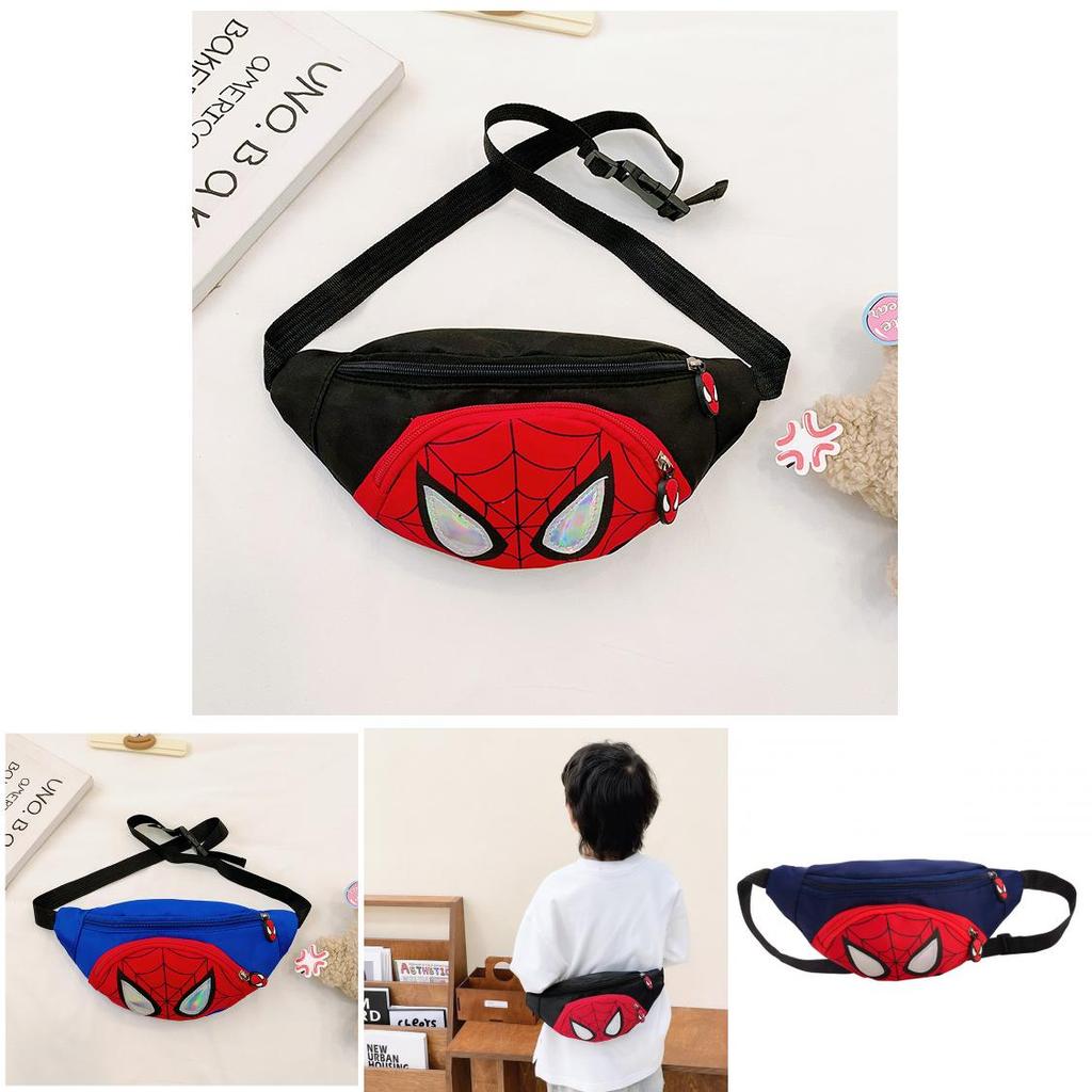 Marsupio Cartoon di Spiderman per Bambini con Tasca Leggera in Nylon per l'Uso Quotidiano