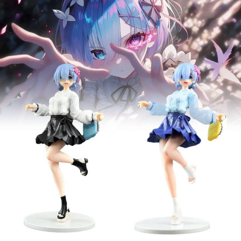 Zero To From Another World Rem Figurine Jk Skirt Anime Model Toys Statuary Gift