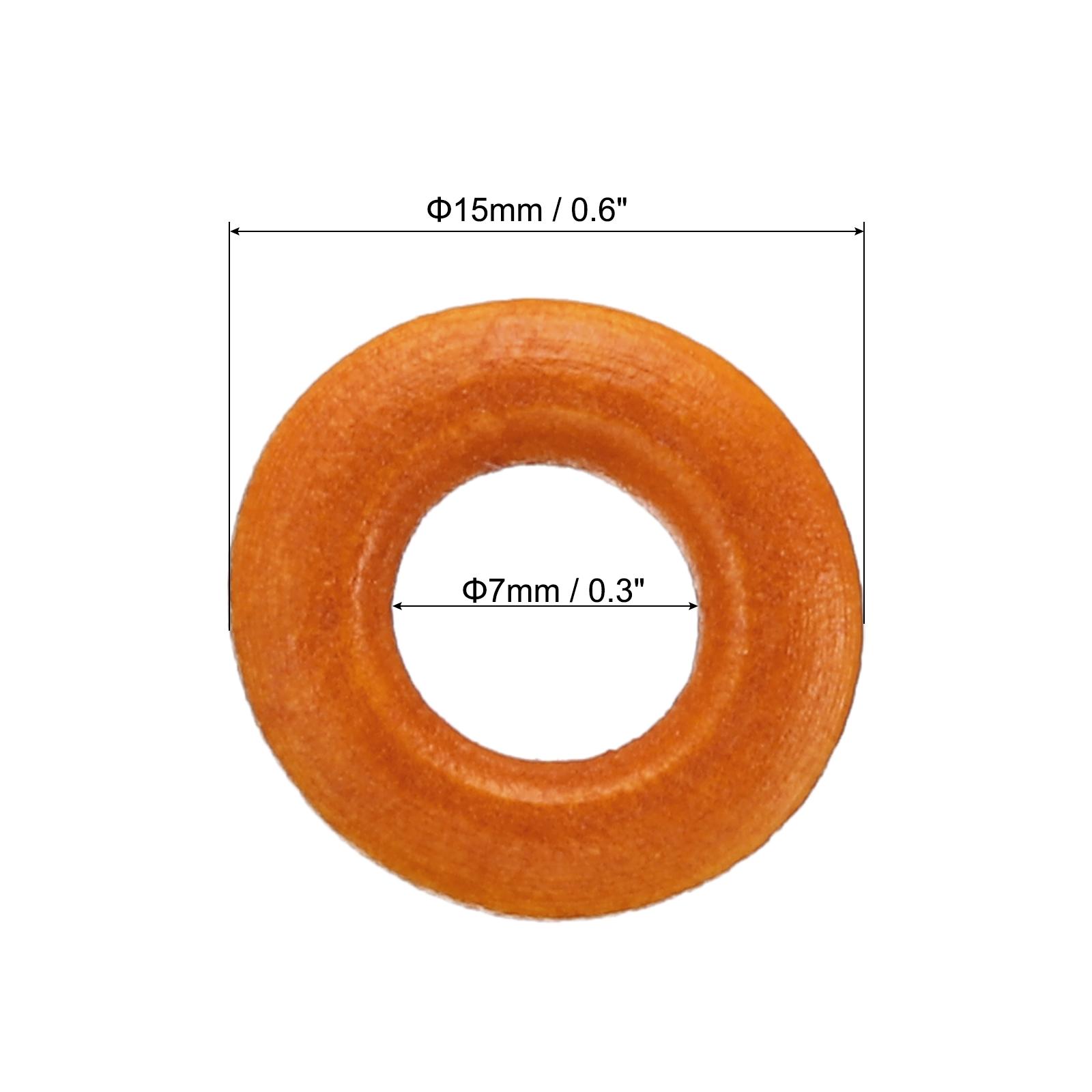 

30pcs Natural Wooden Rings Wood Ring Round Linking Loop Circle for Plant Hanger Craft DIY Jewelry Macrame 15/20/25/30/35/50mm