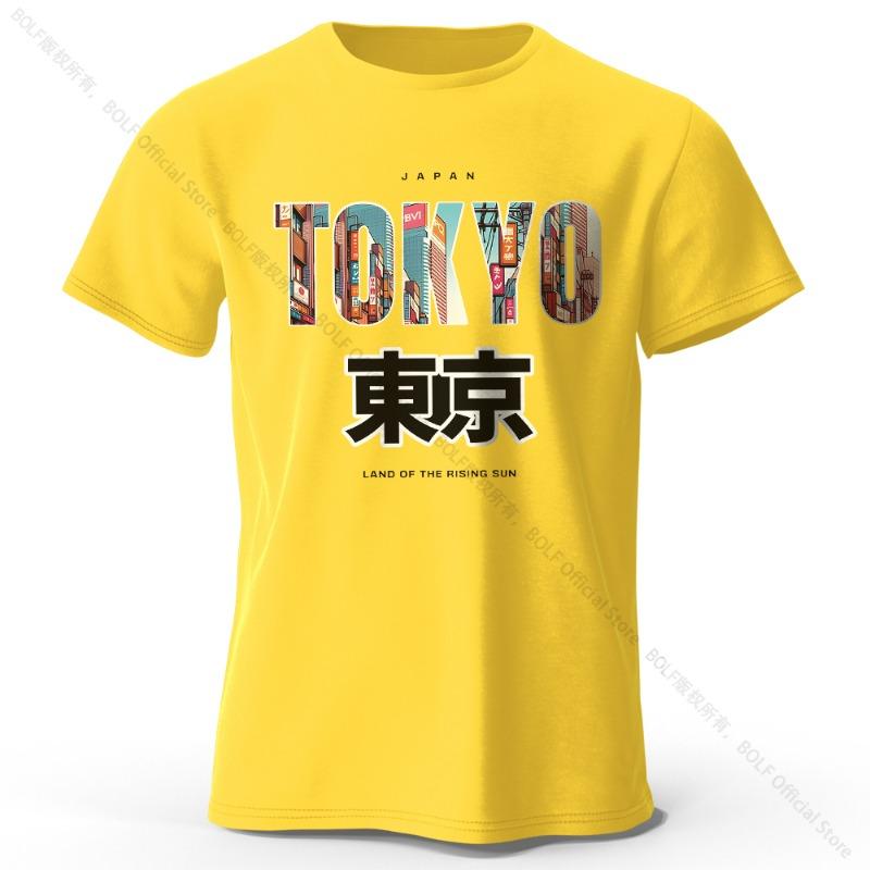 T-shirt alla moda stampata Tokyo 100% Cotone, Maglietta a maniche corte con scollo rotondo ultra morbida, Perfetta per Uomini e Donne