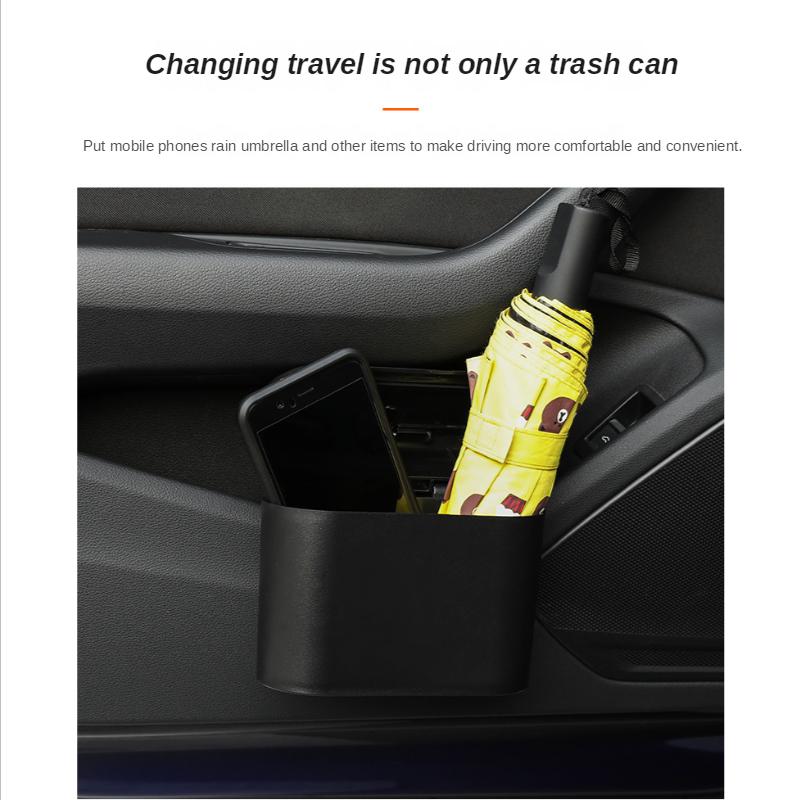 Car Trash Can Car Universal Hanging Storage Box With Lid Mini Simple Press Car Trash Can Automobiles Car