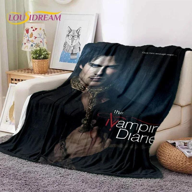 3D Neueste The Vampire Diaries Damon Salvatore Weiche Flanelldecken, Überwurfdecke Bequeme Decke für Betten Sofa Zuhause Schlafzimmer