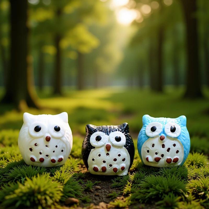 Mini Owl Moss Micro-Landscape Resin Ornaments - DIY Assembly