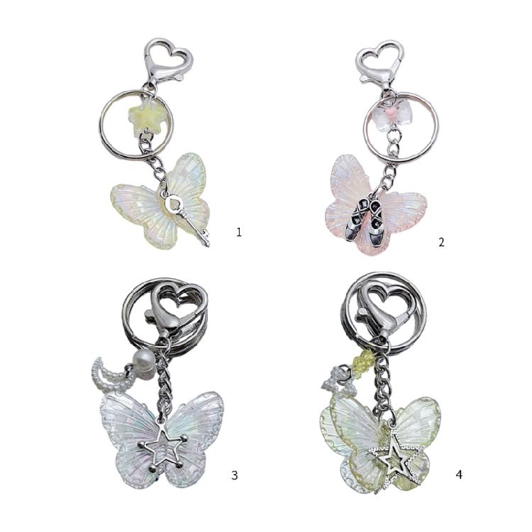 Butterfly Star Keychain Dance Shoes Phone Lanyard Cute Star Charm Phone Strap