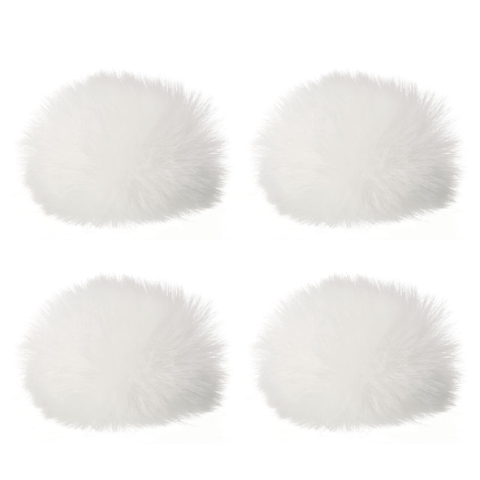 

PATIKIL Fur Microphone Wind Shields, 7mm x 60mm, Microphone Covers, Windscreens for Indoor and Outdoor Microphones, White, 4-Piece Set