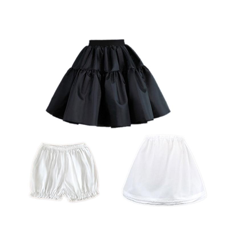 2/3pcs Hoop Skirt Petticoat for Women Underskirt for Wedding Dress Ball-Gown Girls Crinoline-Slips White/Black
