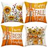 Neue Herbst Sofa Kissenbezug Leinen Einseitiger Blumendruck Kissenbezug Indoor Sofa Set Kissen
