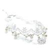 Women's Dangle Girl Flower Lace Collar Gift Gothic Jewelry White Beads Necklace Choker