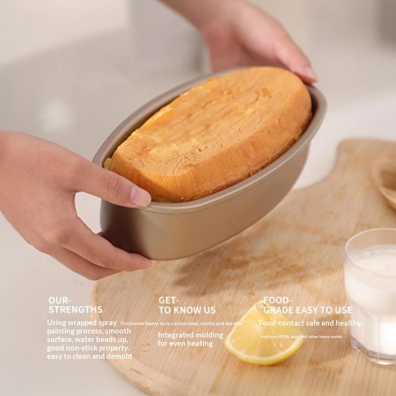 Nonstick Oval Bread Loaf Mold 1Pcs Food Grade Baking Pan Reusable for Home Kitchen Pastry Making Bakeware