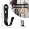 Durable Iron Coat Hooks Set of 5/10 Wall Mounted with Rust Proof Screws for Home Office