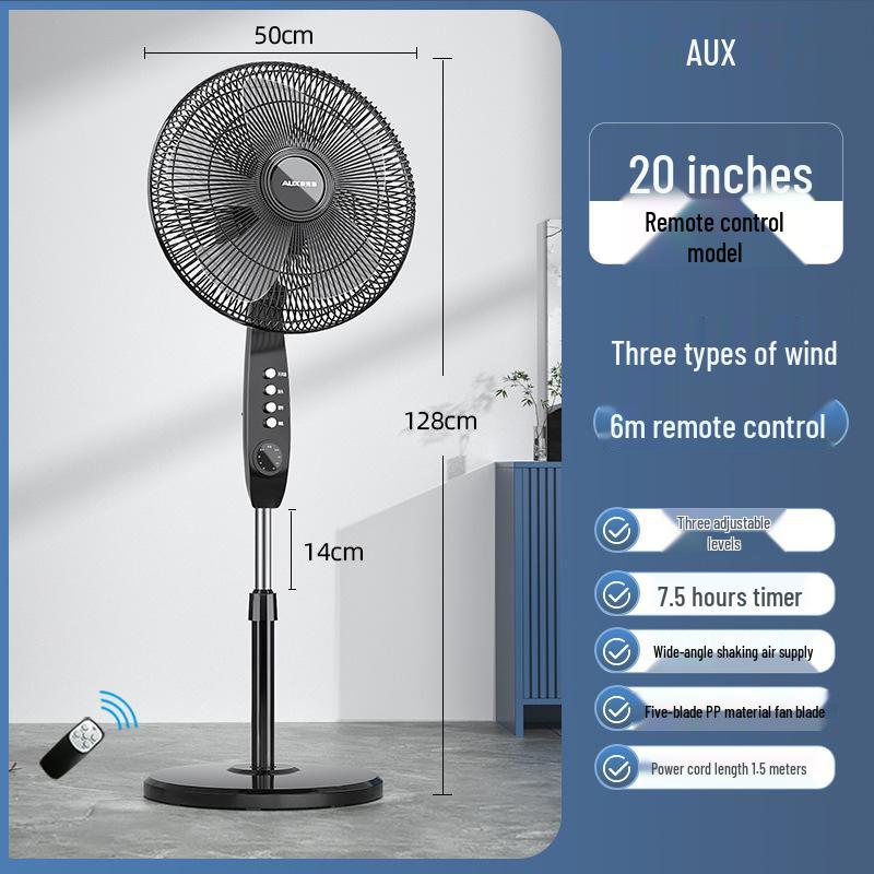 Remote Controlled Quiet Oscillating Floor Fan for Home or Office