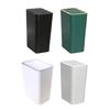 Trash Can Convenient Push Lid Garbage Bin, Plastic Waste Basket With Sealed Cover for Everyday Use