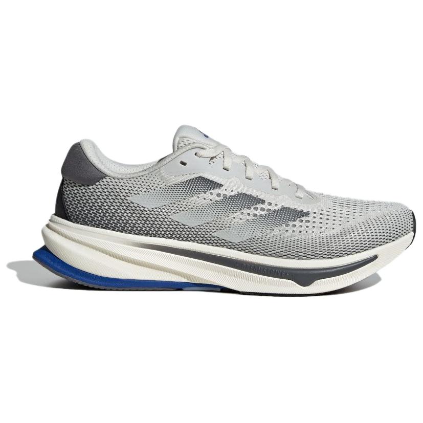 adidas Supernova Rise Rundzehen Komfortable Langlebige Rutschfeste Low-Top Laufschuhe Unisex Laufschuhe Grau Weiß ID3587