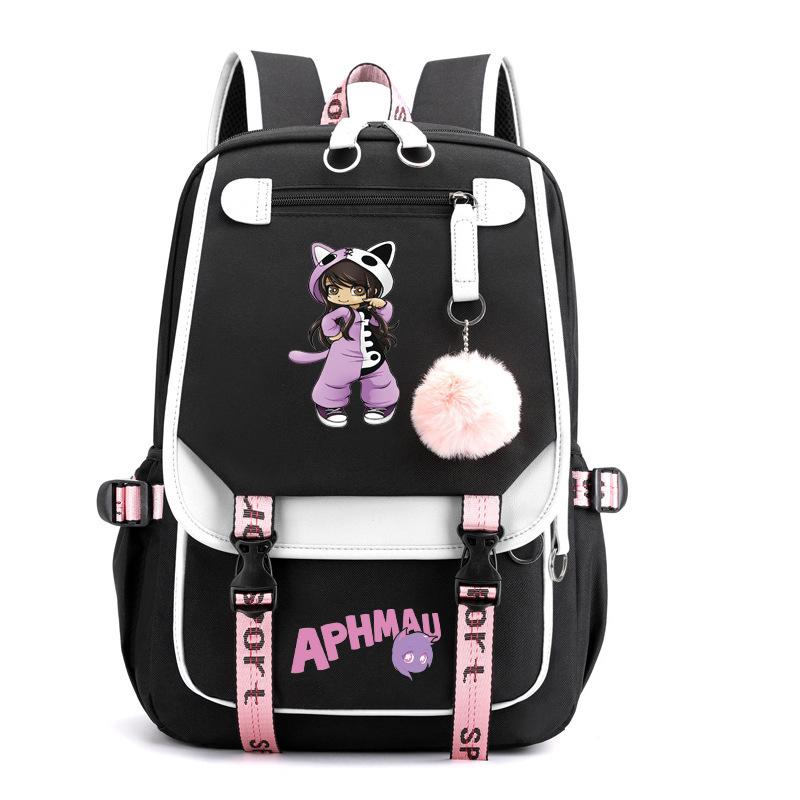 Speed Backpack Aphmau Anime Schoolgirl School Bag Female Notebook Backpack Usb School Bag