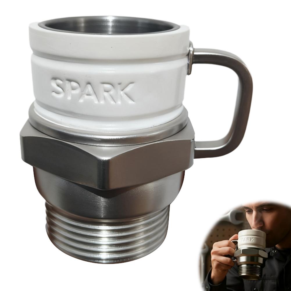 Creative Spark Plug Coffee Cup With Handle Coffee Mug Drinkware Reusable Insulated Water Cup For Household Office