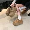 Bestseller Plateau Retro Voll Bedeckende Schuhe für Damen, Neuer Stil, Erhöhende Schuhe, Einzelner Schuh