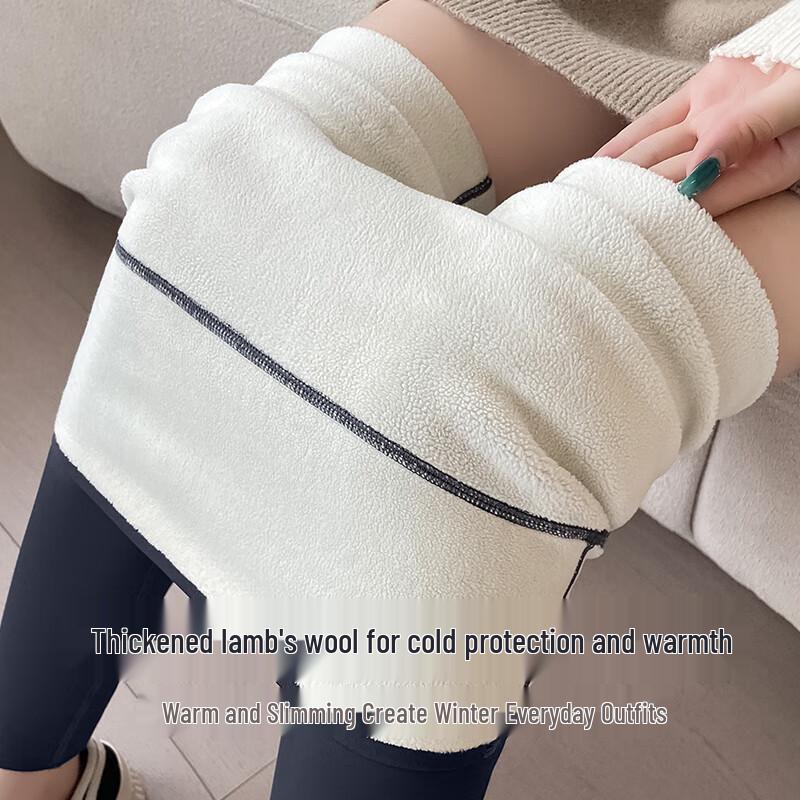 Langsha Women's Thermal Fleece-Lined Shark Leggings