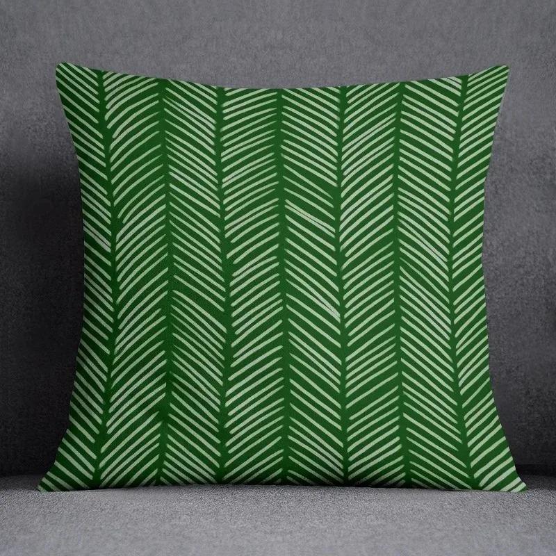 

Green Leaf Pattern Decorative Pillowcase Cushion Pillowcase Bedding Decoration 16x16Inch